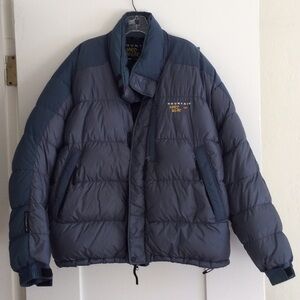 Mountain Hardwear Navy Blue Goose Down Puffer Jacket  sz XL